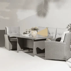 Loungeset Sanuel Met bank, 2 loungestoelen en tafel