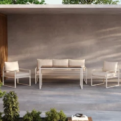 Loungeset Sharise Met bank, 2 loungestoelen en hoge tafel