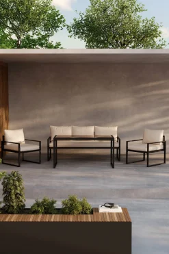 Loungeset Sharise Met bank, 2 loungestoelen en hoge tafel