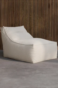 Loungestoel Carlson Bouclé, kleur Wit