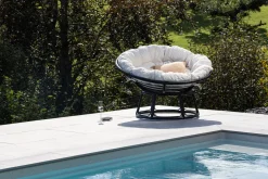 Loungestoel Nickos Rattan