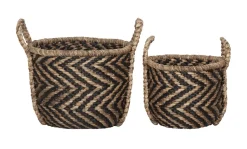 Mand Basket Waterhyacint, Set van 2 stuks