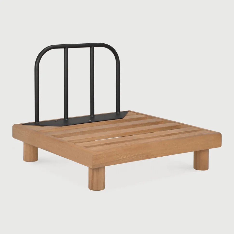 Modulaire Loungebank Monocle 1-zits, Teakhout