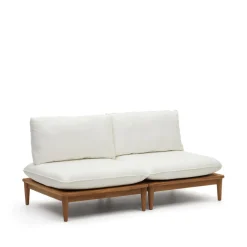 Modulaire Loungebank Portitxol Teakhout, Met 2 fauteuils