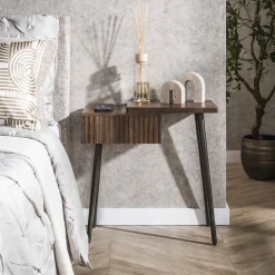 Nachtkastje Alania Met 1 lade en legplank, Acaciahout