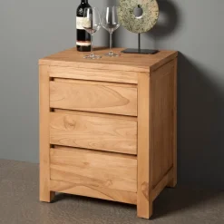 Nachtkastje Corona Teak met 3 laden
