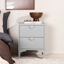 Nachtkastje Danyella met 2 laden, Metaal