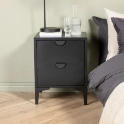 Nachtkastje Danyella met 2 laden, Metaal