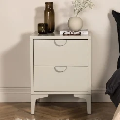 Nachtkastje Danyella met 2 laden, Metaal