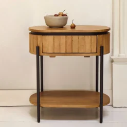 Nachtkastje Licia Mangohout, Met 1 lade