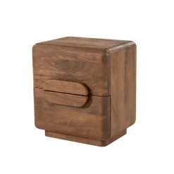 Nachtkastje Murphy Mangohout, Met 2 lades