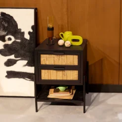 Nachtkastje Yasu Rattan, 45 x 35cm