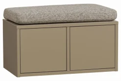 Opbergbank Turner Met kussen, 80cm, kleur Mud