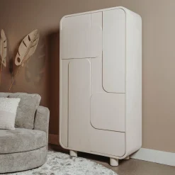 Opbergkast Alviano 190 x 100cm, kleur Beige