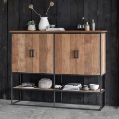 Opbergkast Beam Teakhout, 180 x 140cm, kleur Naturel