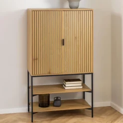 Opbergkast Lisette Eikenhout, 140 x 80cm