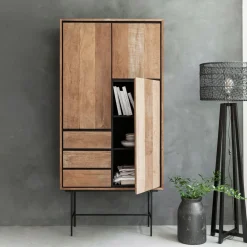 Opbergkast Metropole Teakhout, 210 x 100cm