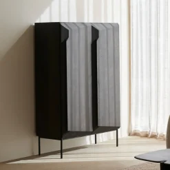 Opbergkast Stairs Gevernist Eikenhout, 150 x 100cm, kleur Bruin