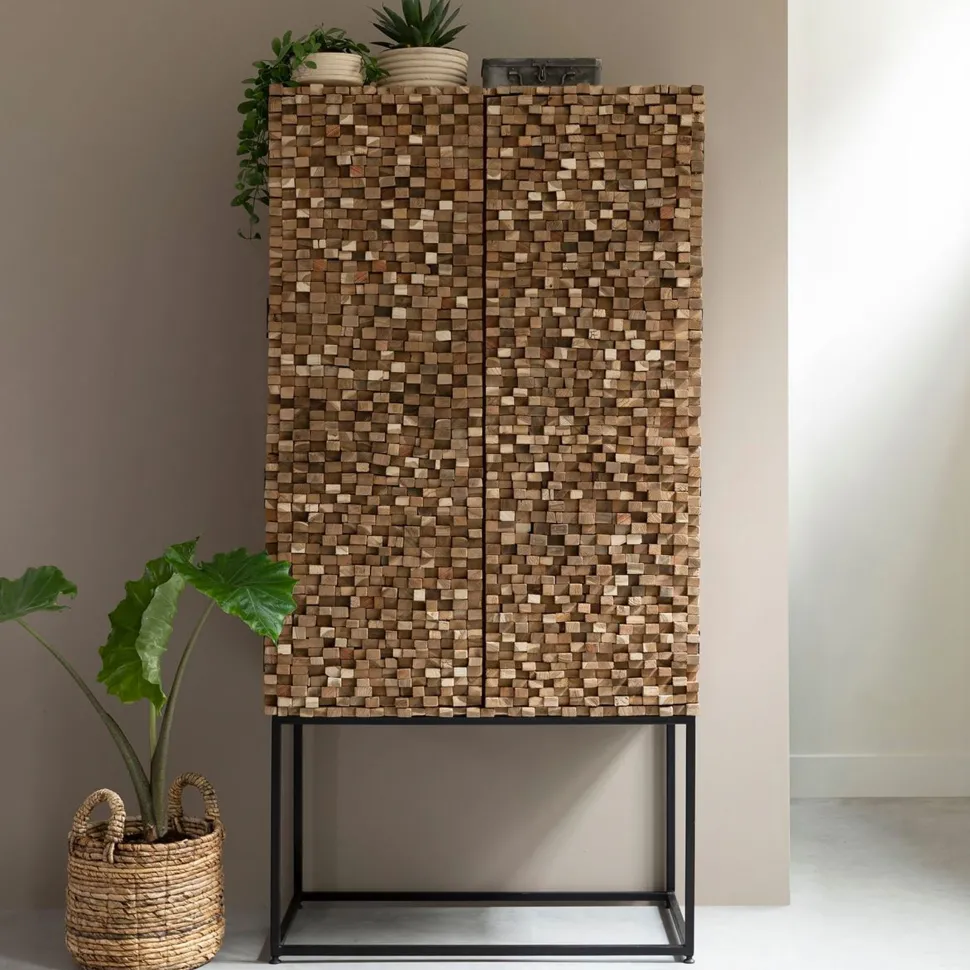 Opbergkast Sticks Teakhout, 180 x 90cm