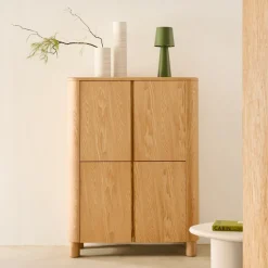 Opbergkastje Salaya Essenhout, 134 x 100cm