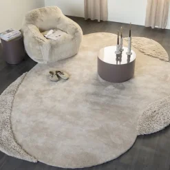 Organisch Vloerkleed Praia 235 x 345cm, kleur Beige