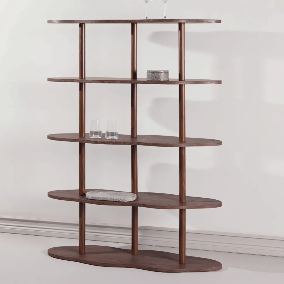 Organisch Wandrek Daniels 140 x 105cm, kleur Mokka