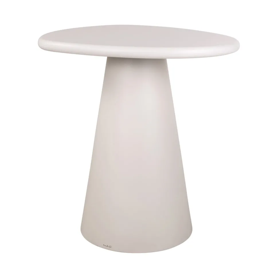 Organische Bartafel Bloomstone 110 x 88cm, kleur Wit