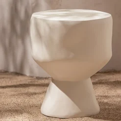 Organische Bijzettafel Aur 40cm, kleur Naturel