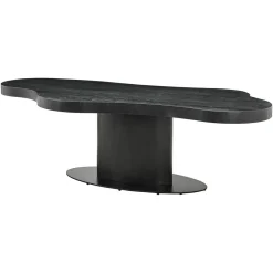 Organische Eettafel Bogor Eiken, kleur Dark Coffee