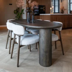 Organische Eettafel Ellington Hout, 230 x 100cm