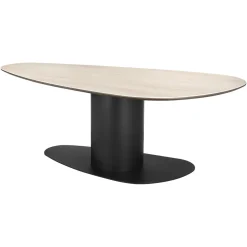 Organische Eettafel Ritz Travertin, 220 x 110cm