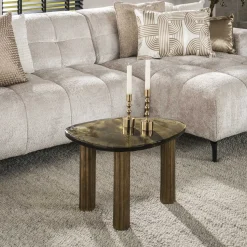 Organische Salontafel Cassidi Glas, 62 x 45cm