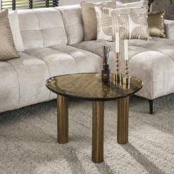 Organische Salontafel Cassidi Glas, 70 x 59cm