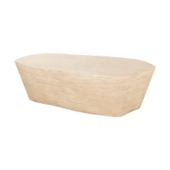 Organische Salontafel Fictus Travertin look, 125 x 80cm