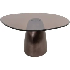 Organische Salontafel Hayden Glas, 90 x 86cm