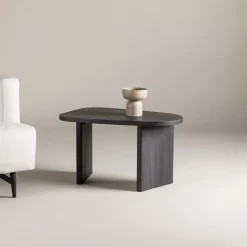Organische Salontafel Jenea 70 x 45cm, kleur Zwart