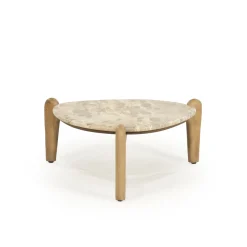 Organische Salontafel Marnish Marmer en mangohout