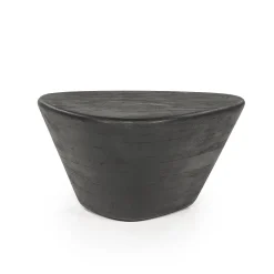 Organische Salontafel Mila Mangohout, kleur Zwart