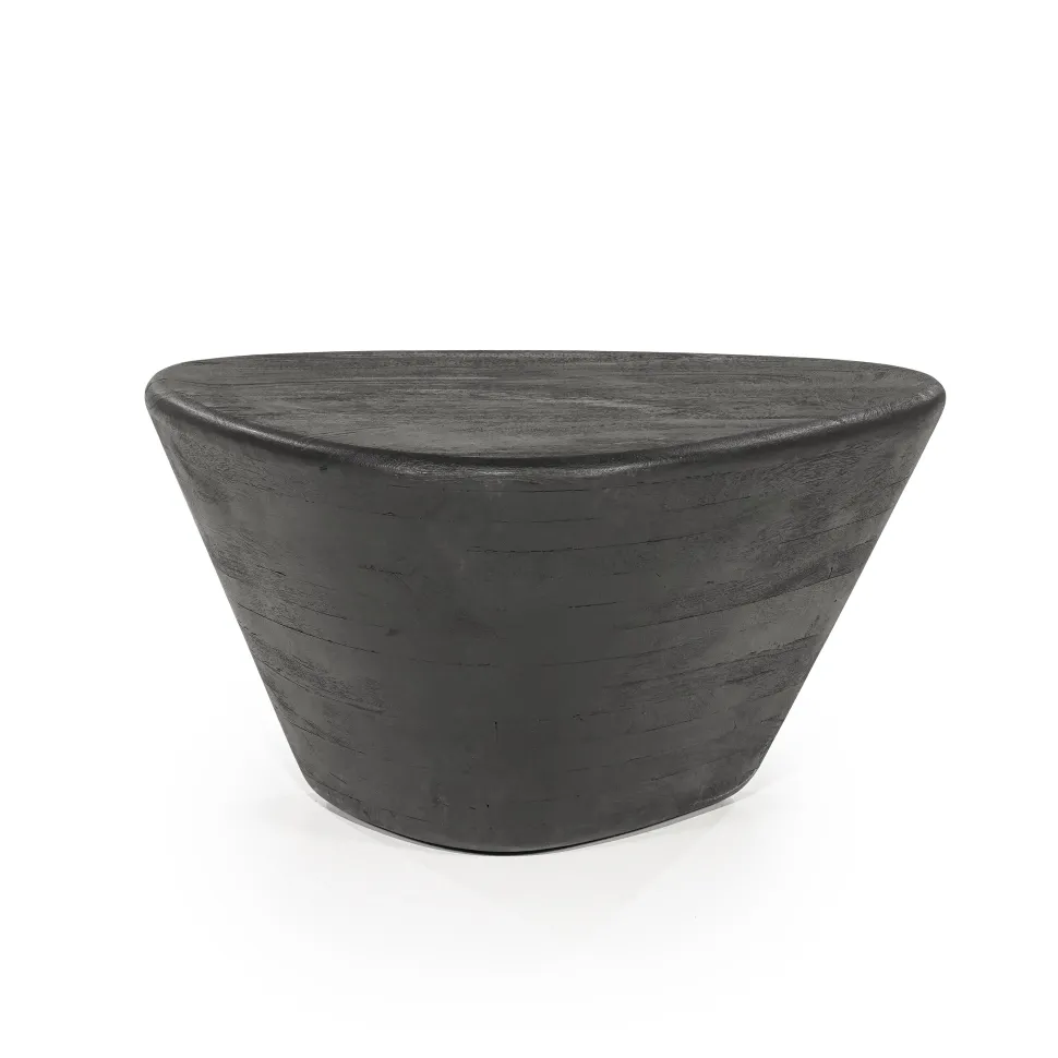 Organische Salontafel Mila Mangohout, kleur Zwart