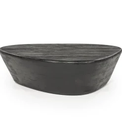Organische Salontafel Mila Mangohout, kleur Zwart