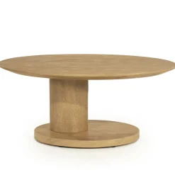 Organische Salontafel Novia Mangohout, 90 x 60cm