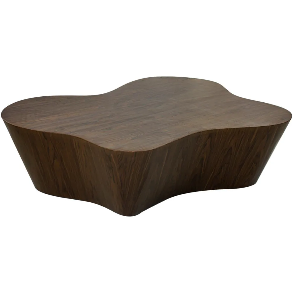 Organische Salontafel Quintino 145 x 115cm, kleur Walnoot