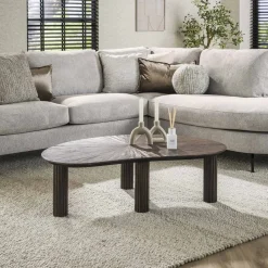 Organische Salontafel Sadaf Teakhout, 110 x 68cm