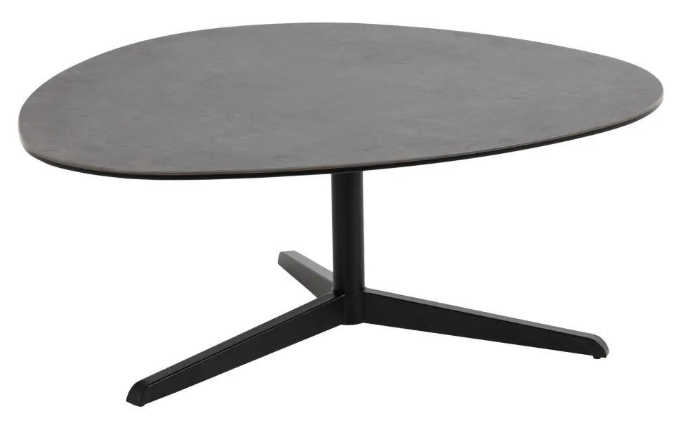 Organische Salontafel Serena Keramiek, kleur zwart (per stuk)