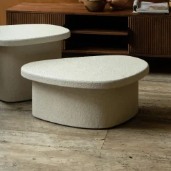 Organische Salontafel Veda Gerecycled marmer, 74 x 49cm