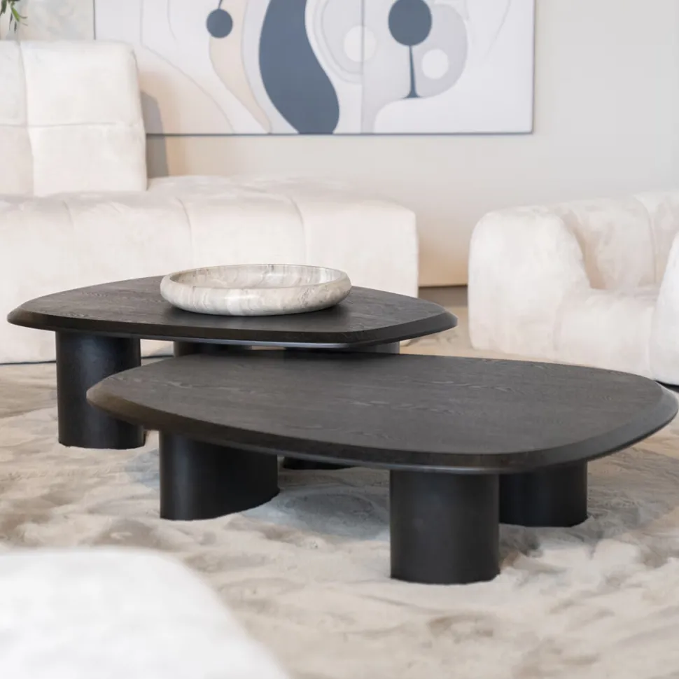 Organische Salontafel Walter Eiken, kleur Zwart (per stuk)