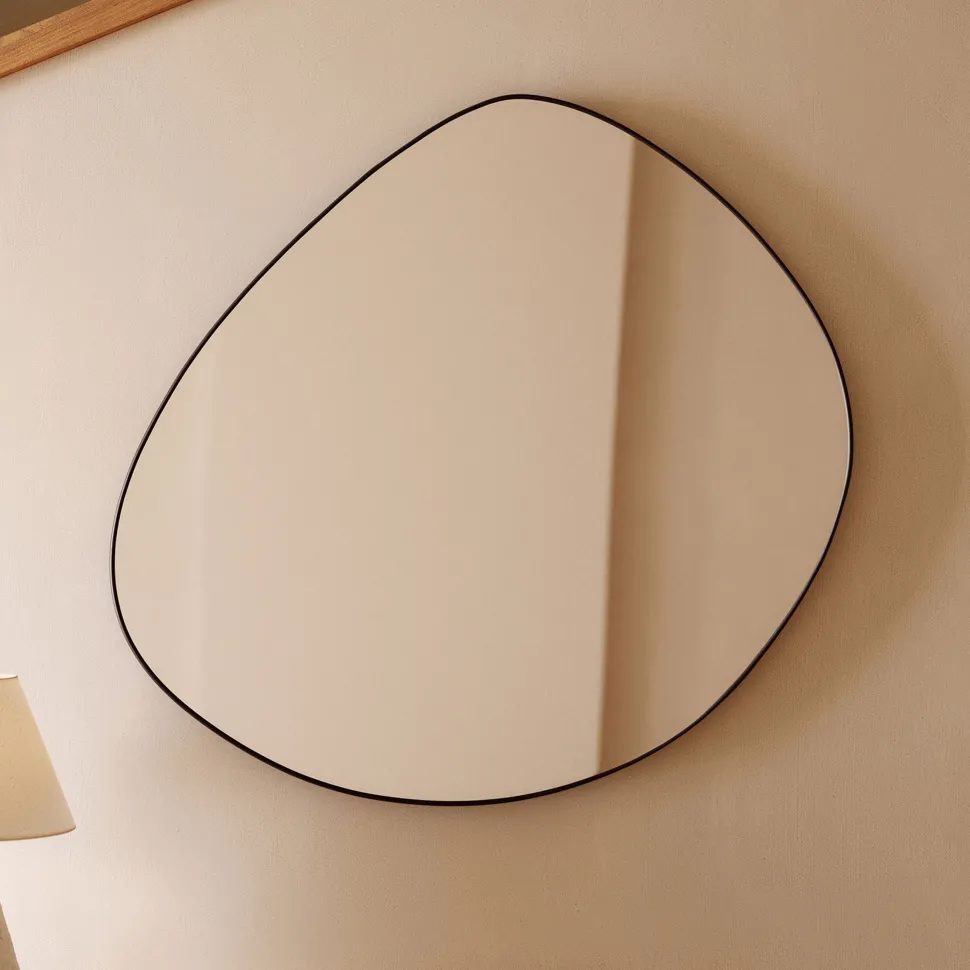 Organische Spiegel Anera 90 x 93cm, kleur Zwart