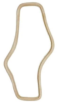 Organische Spiegel Celano Mangohout, kleur Naturel