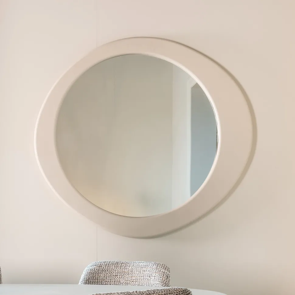 Organische Spiegel Clayton 120 x 107cm, kleur Beige
