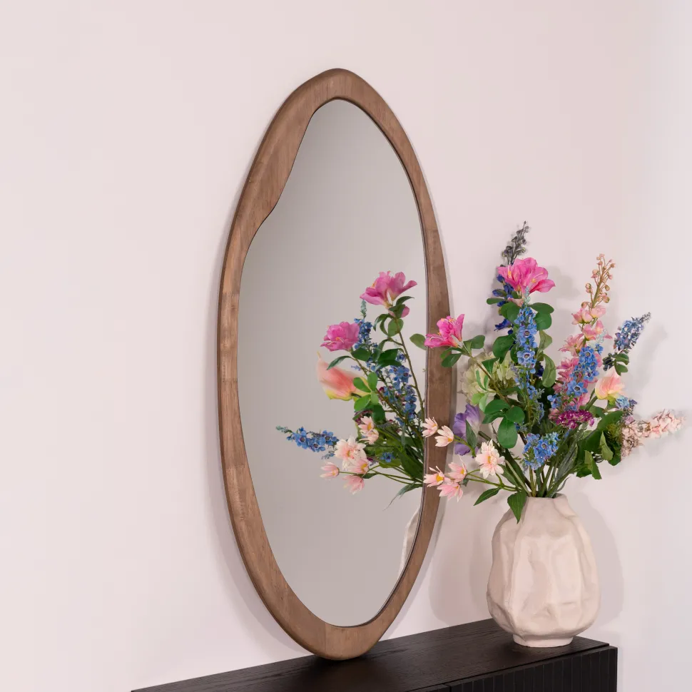 Organische Spiegel Laban Hout, 100 x 50cm